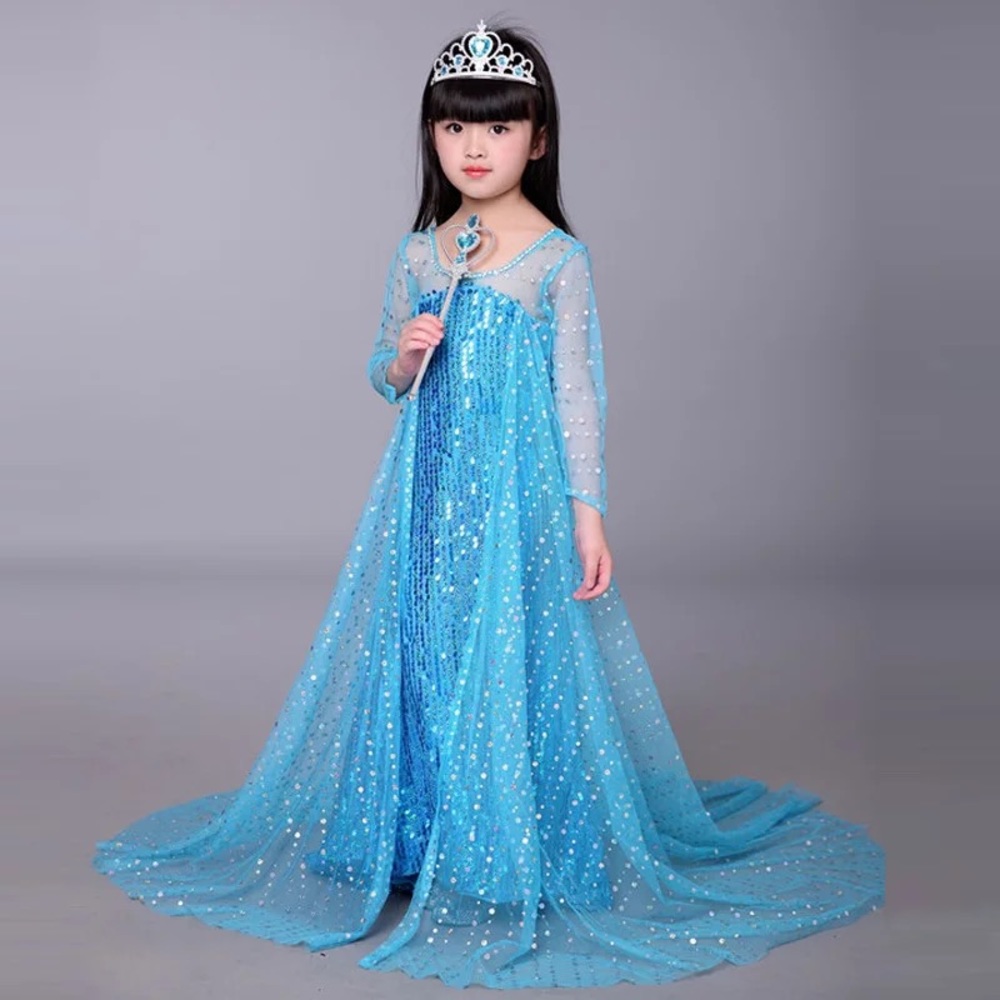Frozen Elsa Sparkly Costume Dress